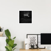 Poster Une femme noire et blanche dans l'eau (Bureau à domicile)