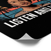 Poster Une Femme Noire Parle Écouter Et Apprendre Junetee (Coin)