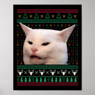 Poster Une Femme Qui Crie À Un Chat Douleur Vilaine X-mas