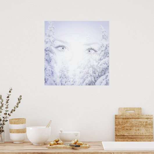 Poster Une femme regarde (Cuisine)