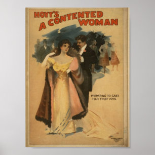 Poster Une femme satisfaite