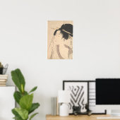 Poster Une femme se détend après son bain (Bureau à domicile)