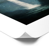 Poster Une femme sur la carte de la lune (Coin)