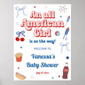 Poster Une Fête Prénatale pour une Jeune Fille Très Améri (Devant)