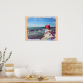 Poster Une fille au bord de la mer (Cuisine)