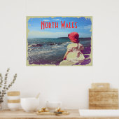 Poster Une fille au bord de la mer (Cuisine)