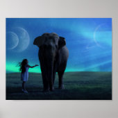 Poster Une fille avec son éléphant 1 (Devant)