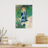 Poster Une fille avec un arrosage Can Auguste Renoir Art (Cuisine)