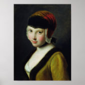 Poster Une fille avec un masque noir (Devant)