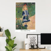 Poster Une fille avec une canne d'arrosage (Bureau à domicile)