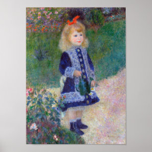 Poster Une fille avec une canne d'arrosage, Renoir