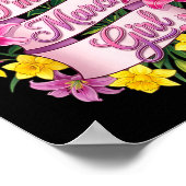 Poster Une fille de mars Daffodil Fleur de naissance Femm (Coin)