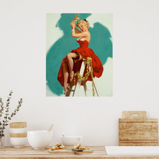 Poster Une fille de travail de préparation à l'aide d'une (Cuisine)