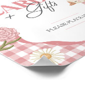 Poster Une fille d'oie sotte Cartes et cadeaux roses (Coin)