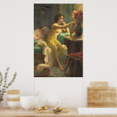 Poster Une fille égyptienne à la table d'habillage par Ha (Cuisine)