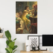 Poster Une fille égyptienne à la table d'habillage par Ha (Bureau à domicile)