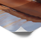 Poster Une fille en bikini en mer au coucher du soleil (Coin)