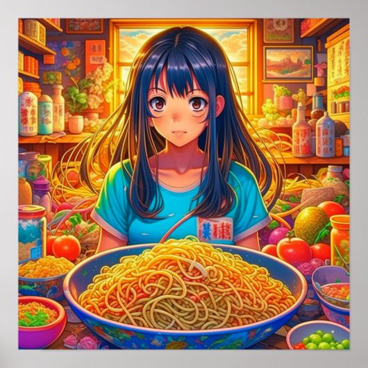 Poster Une fille et son anime de ramen (Devant)