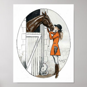 Poster Une fille et son cheval