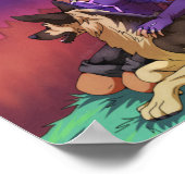 Poster Une fille et son chien dans l'espace (Coin)