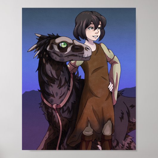 Poster Une fille et son dinosaure (Devant)