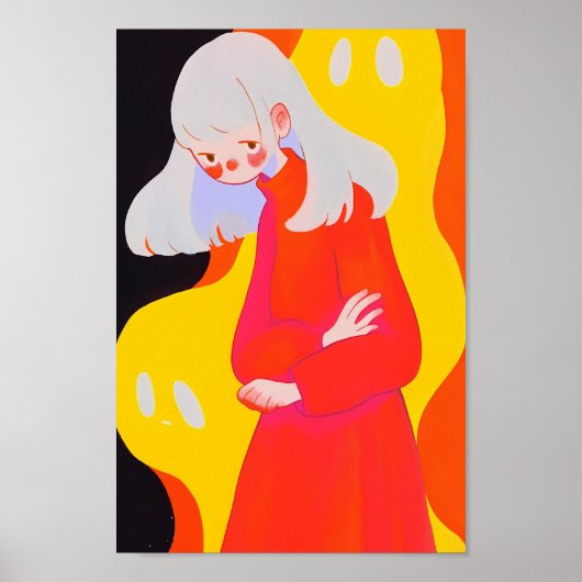 Poster Une fille et un fantôme (Devant)