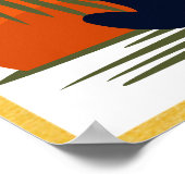 Poster Une fille faisant du yoga avec un arrière - plan c (Coin)