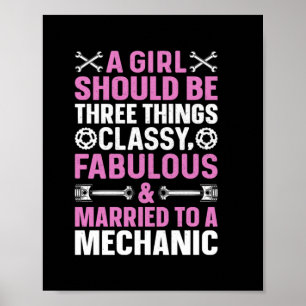 Poster Une Fille Mariée À Un Mécanicien