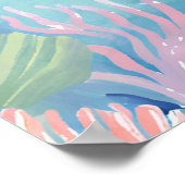 Poster Une fille snorkeling sur le récif (Coin)