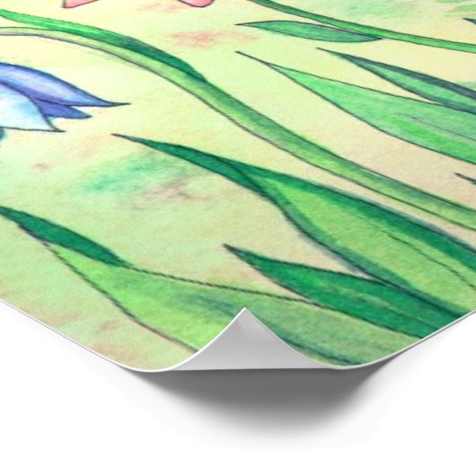 Poster Une Fleur Fleur Art du Printemps (Coin)