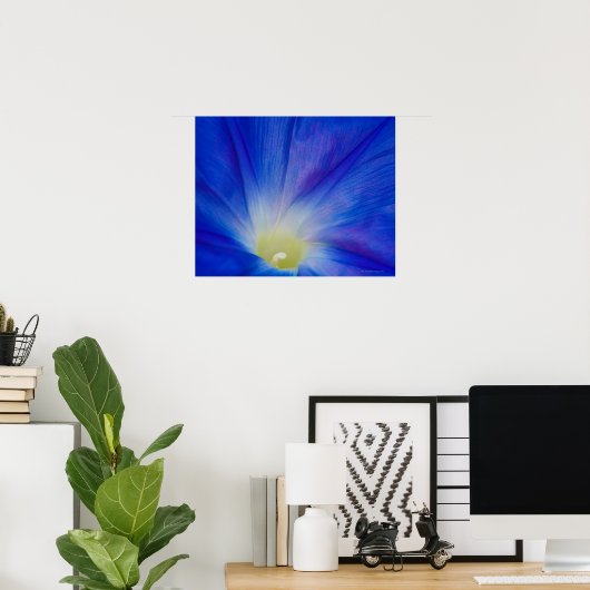 Poster Une fleur glacée bleue du matin (Bureau à domicile)