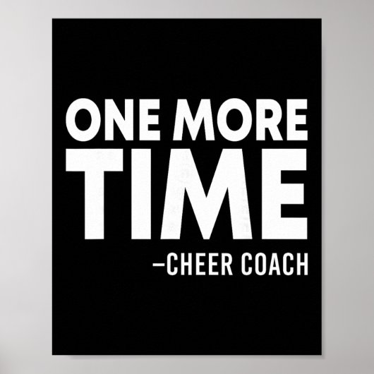 Poster Une fois de plus entraîneur de cheerleading drôle (Devant)