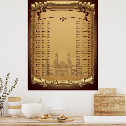 Poster Une fois par Mariage Sièges graphique v2 (Cuisine)