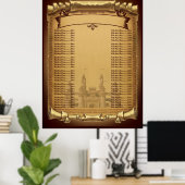 Poster Une fois par Mariage Sièges graphique v2 (Bureau à domicile)