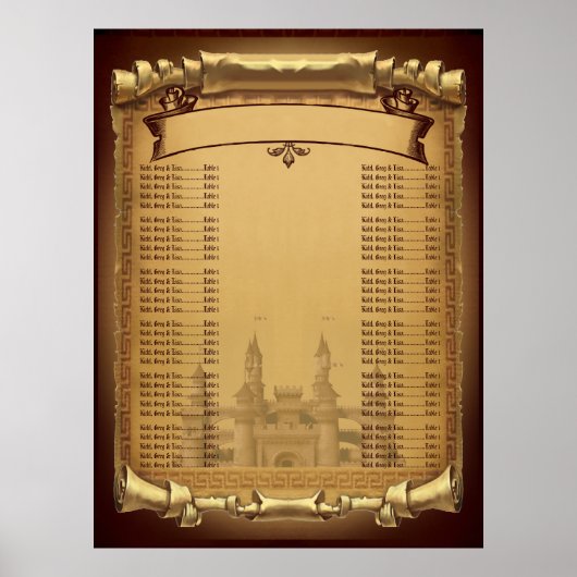 Poster Une fois par Mariage Sièges graphique v2 (Devant)