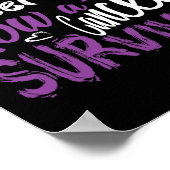 Poster Une Fois Un Patient Cancer Maintenant Un Survivant (Coin)