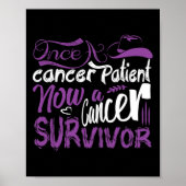 Poster Une Fois Un Patient Cancer Maintenant Un Survivant (Devant)