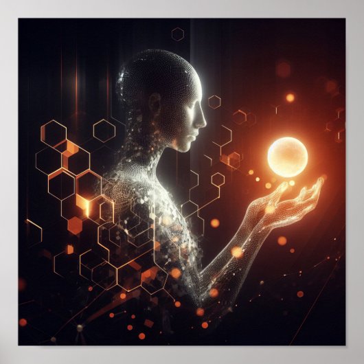 Poster Une forme de vie numérique interagissant avec une  (Devant)