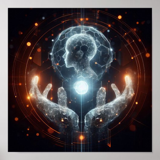 Poster Une forme de vie numérique qui se transforme dans (Devant)