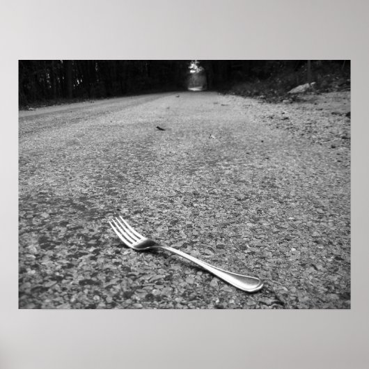 Poster Une fourche sur la route (Devant)