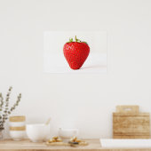 Poster Une fraise rouge wapcnm (Cuisine)