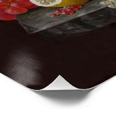 Poster Une Fruité Encore Vie Avec Champagne (Coin)