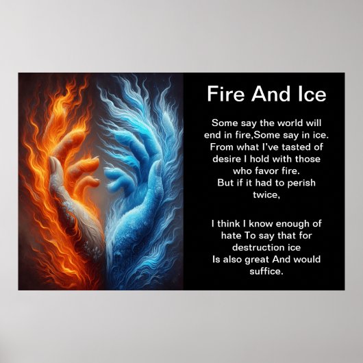 Poster Une fusion de feu et de glace (Devant)