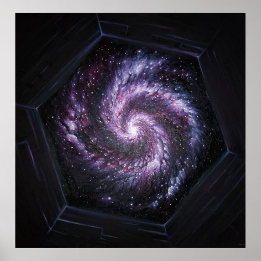 Poster Une galaxie vue par le télescope spatial James web (Devant)