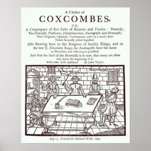 Poster Une grappe de Coxcombes' par John Taylor