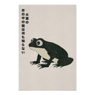 Poster Une grenouille dans un puits ne connaît rien de la