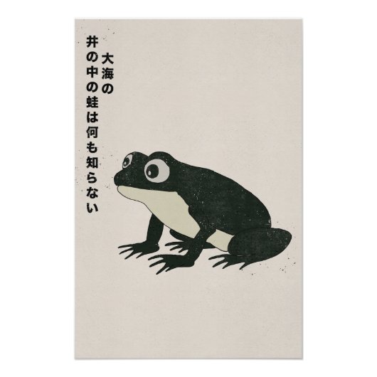 Poster Une grenouille dans un puits ne connaît rien de la (Devant)