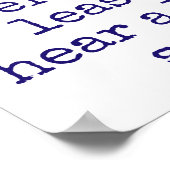 Poster Une heure par jour au moins - Citation de musique (Coin)