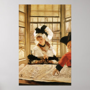 Poster Une histoire pénible par James Tissot, beaux-arts