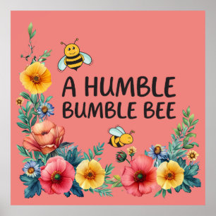 Poster Une humble abeille bourdonne